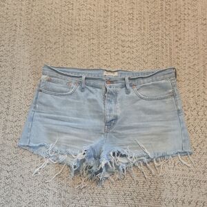 Madewell Buttonfly Relaxed Denim Shorts